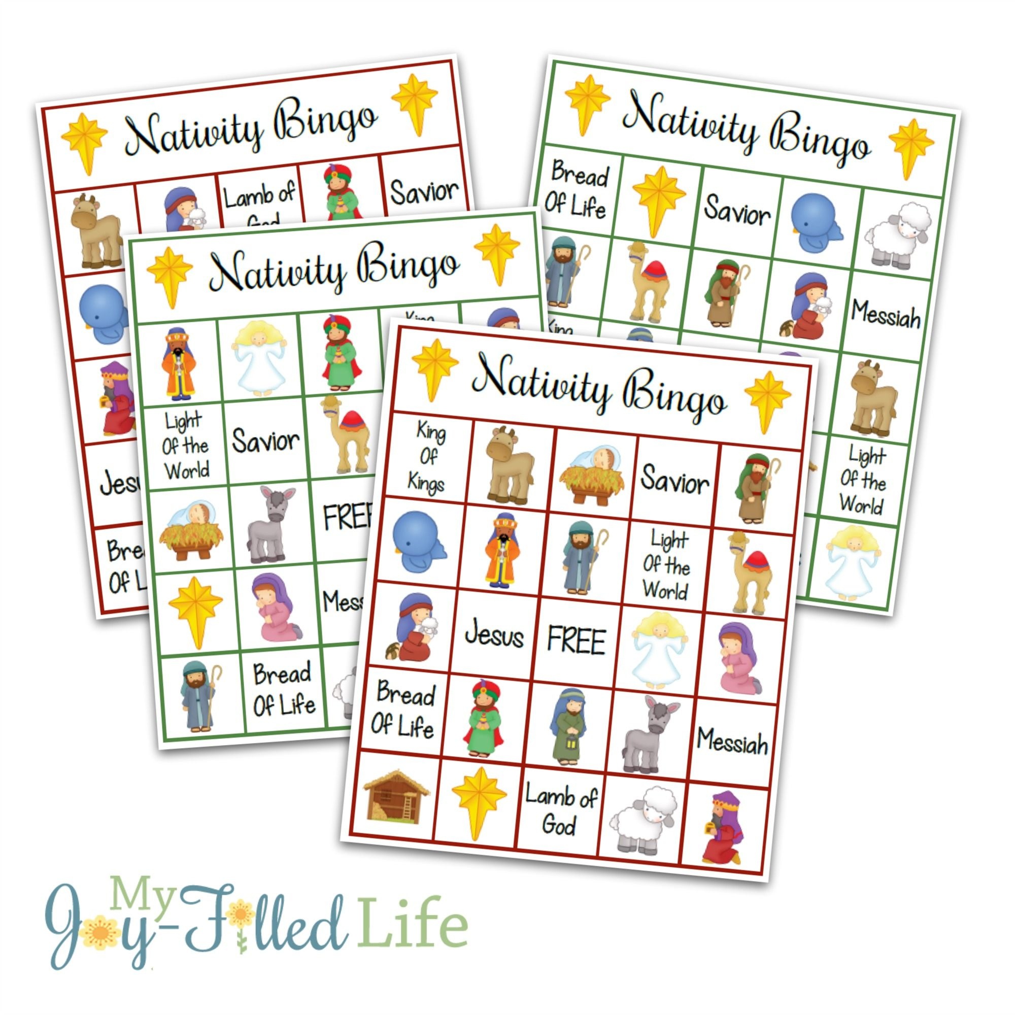 Printable Nativity Bingo Game | Games | Printable Christmas Games - Bible Bingo Free Printables