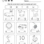 Printable Phonics Worksheet   Free Kindergarten English Worksheet   Www Free Printable Worksheets