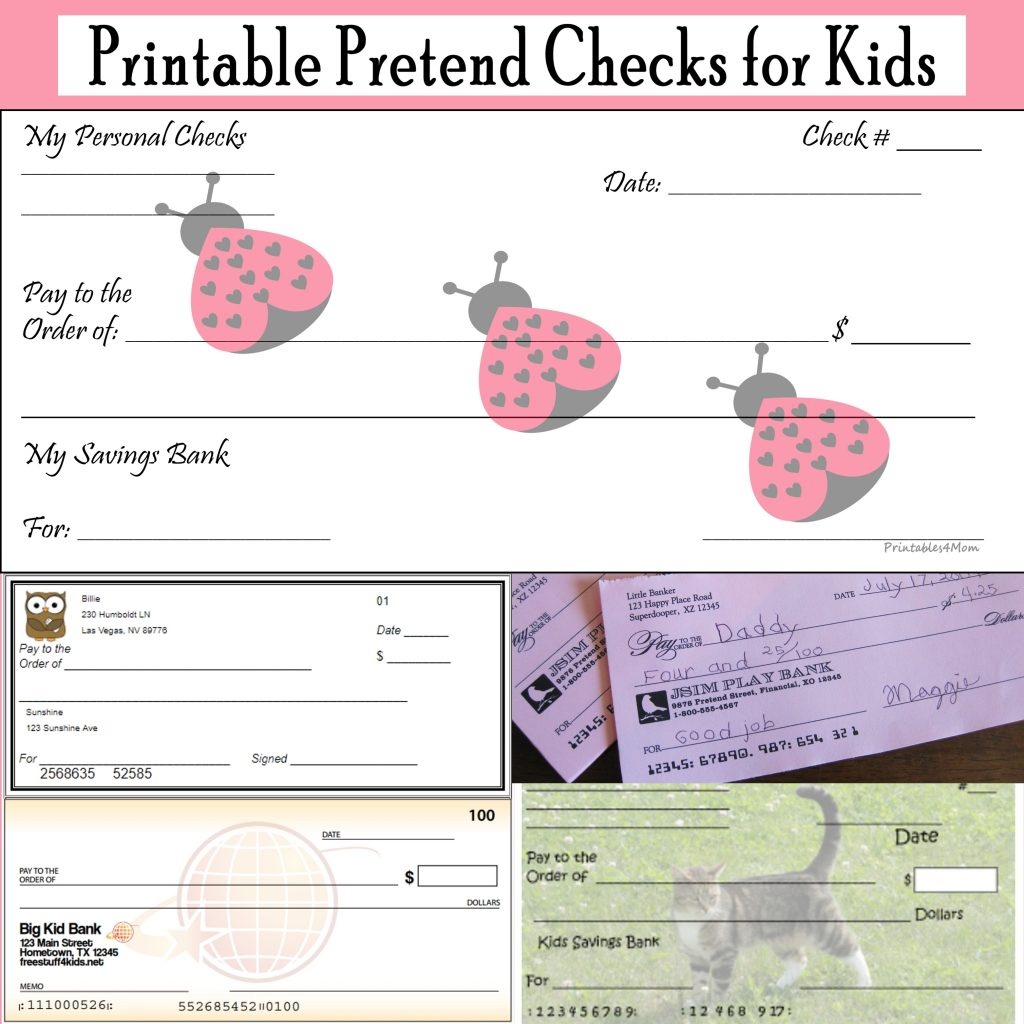 Printable Play Checks