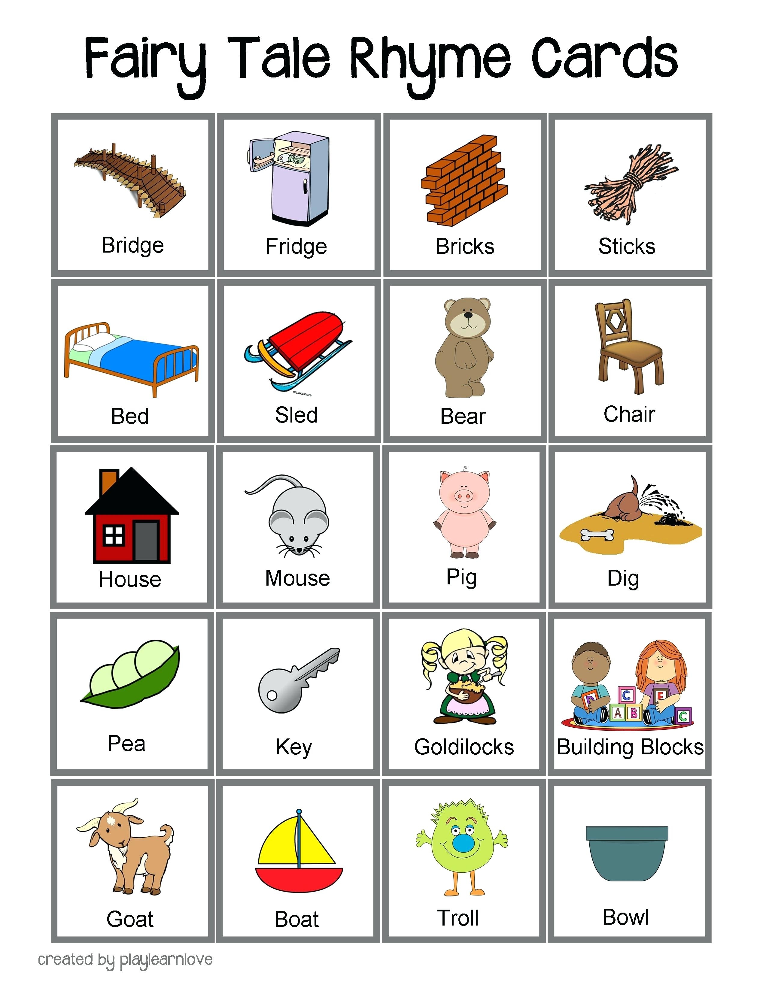 Printable Rhyming Cards – Soulmatesdating.club - Free Printable Rhyming Words Flash Cards