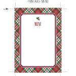 Printable Tartan Menu Template For Holiday Entertaining. Download   Christmas Menu Printable Template Free