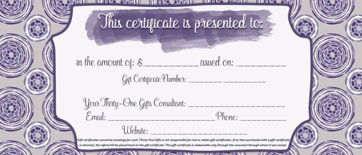 Free Printable Gift Certificates