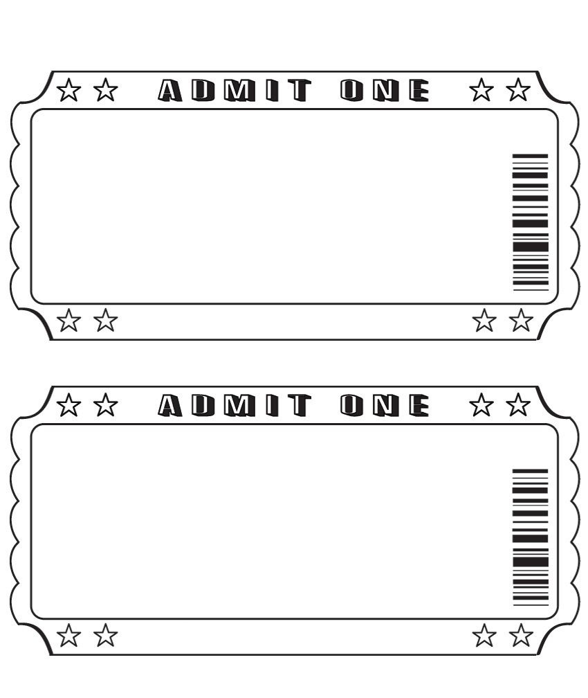 Printable Tickets Template - Tutlin.psstech.co - Free Printable Tickets