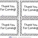 Printable Tigger Thank You Cards   Thank You For Coming Free Printable Tags