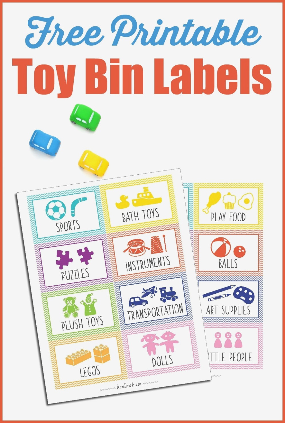 Printable Toy Bin Labels That Are Cute And Free – Play Food Labels - Free Printable Play Food Labels
