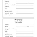 Printable Vbs Registration Form Template | Conference | Registration   Free Printable Vbs Registration Forms