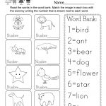 Printable Vocabulary Worksheet   Free Kindergarten English Worksheet   Free Printable Language Arts Worksheets For Kindergarten