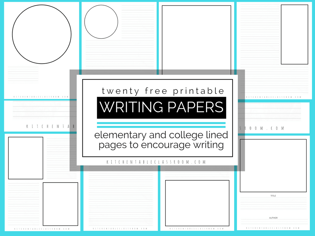 Printable Writing Paper For Kids- Twenty Versions Of Lined Paper To - Free Printable Writing Pages