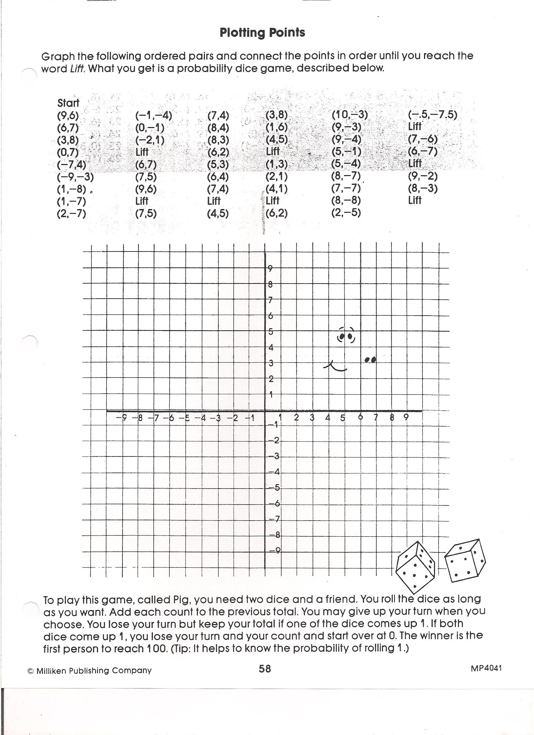 The Coordinate Grid Paper (Large Grid) (A) Math Worksheet From The