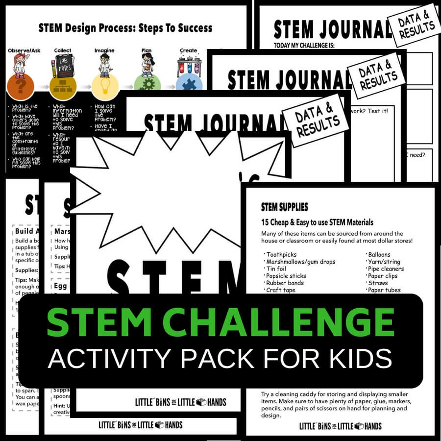 Quick Stem Activities With Free Printable Stem Challenge Pack - Free Printable Stem Activities