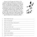 Read Spanish Passage And Answer Questions In English   Free Printable Spanish Reading Comprehension Worksheets