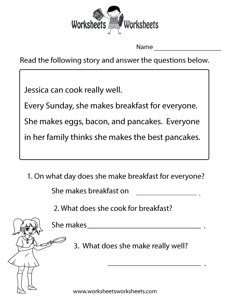 Reading Comprehension Test Worksheet Printable | Reading | Free - Free Printable Groundhog Day Reading Comprehension Worksheets