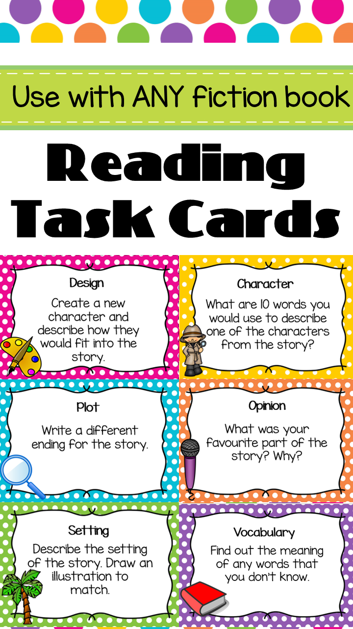 Reading Task Cards - Guided Reading | Literacy | Reading Task Cards - Free Printable Blank Task Cards