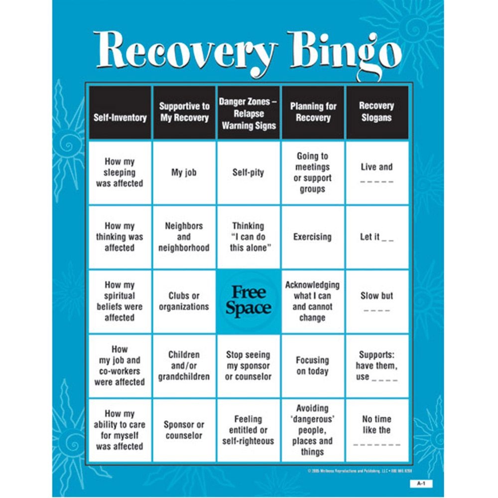 Recovery Bingo! Game For Adults | Addiction &amp;amp; Recovery | Group - Free Printable Recovery Games