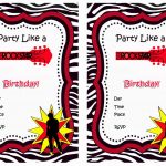 Rock Star Birthday Invitations | Birthday Printable   Free Printable Rockstar Birthday Invitations