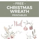 Romantic French Country Christmas Wreath Printables | Free   Free Printable Romantic Christmas Cards