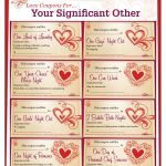 Romantic Love Coupon Template Printable | Love Coupons For Your   Free Printable Date Night Coupon