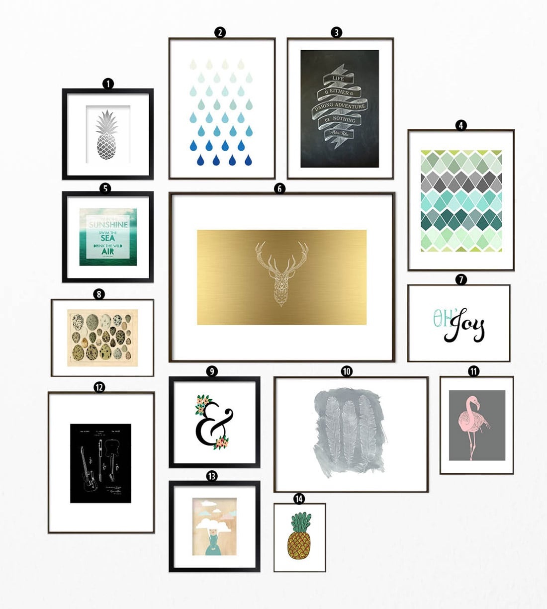 Roundup: Free Printables For Gallery Walls • Little Gold Pixel - Free Gallery Wall Printables