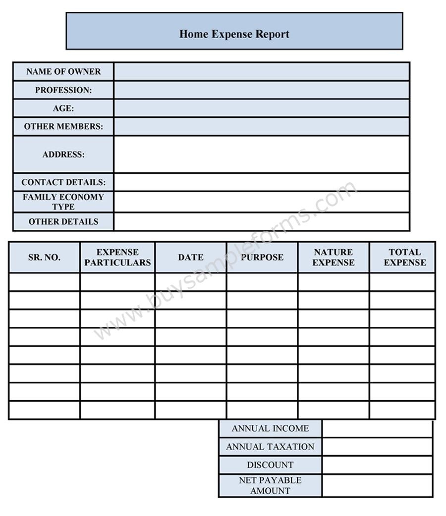 Sample Expenses Form - Kaza.psstech.co - Free Printable Income And Expense Form