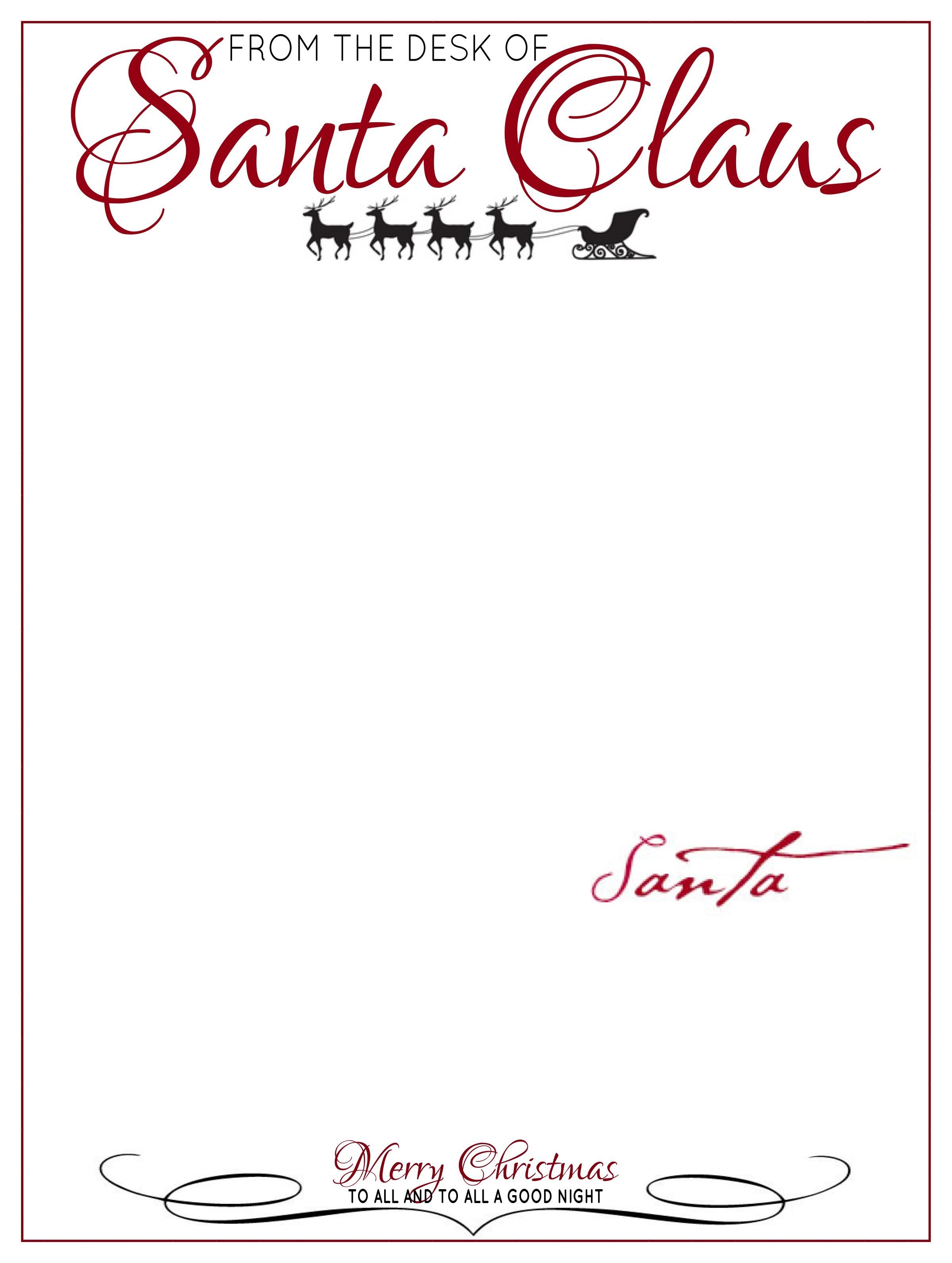 Santa Stationery Template - Demir.iso-Consulting.co - Free Printable Dear Santa Stationary