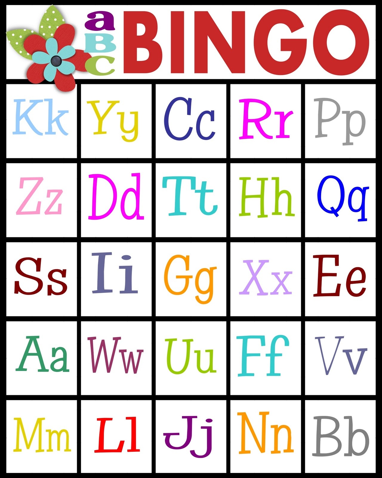 Sassy Sanctuary: Abc&amp;#039;s Bingo- Free Printable! - Free Printable Alphabet Bingo Cards