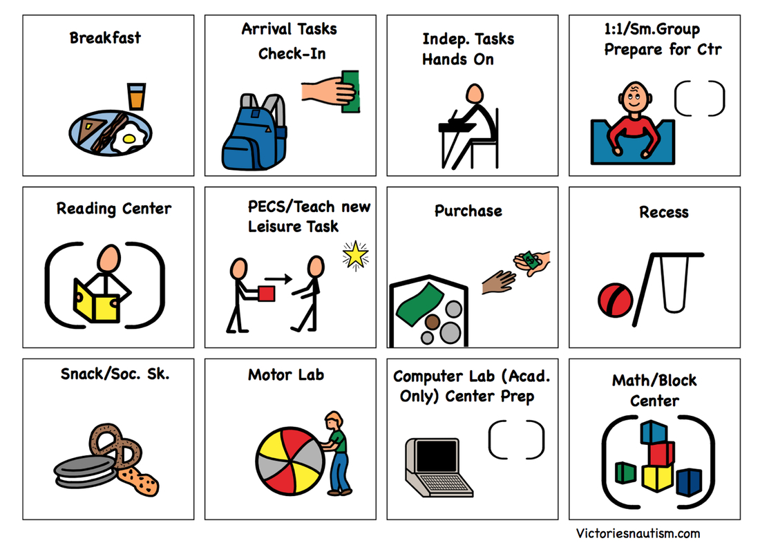 Schedule Activity and Task Cards for Autism