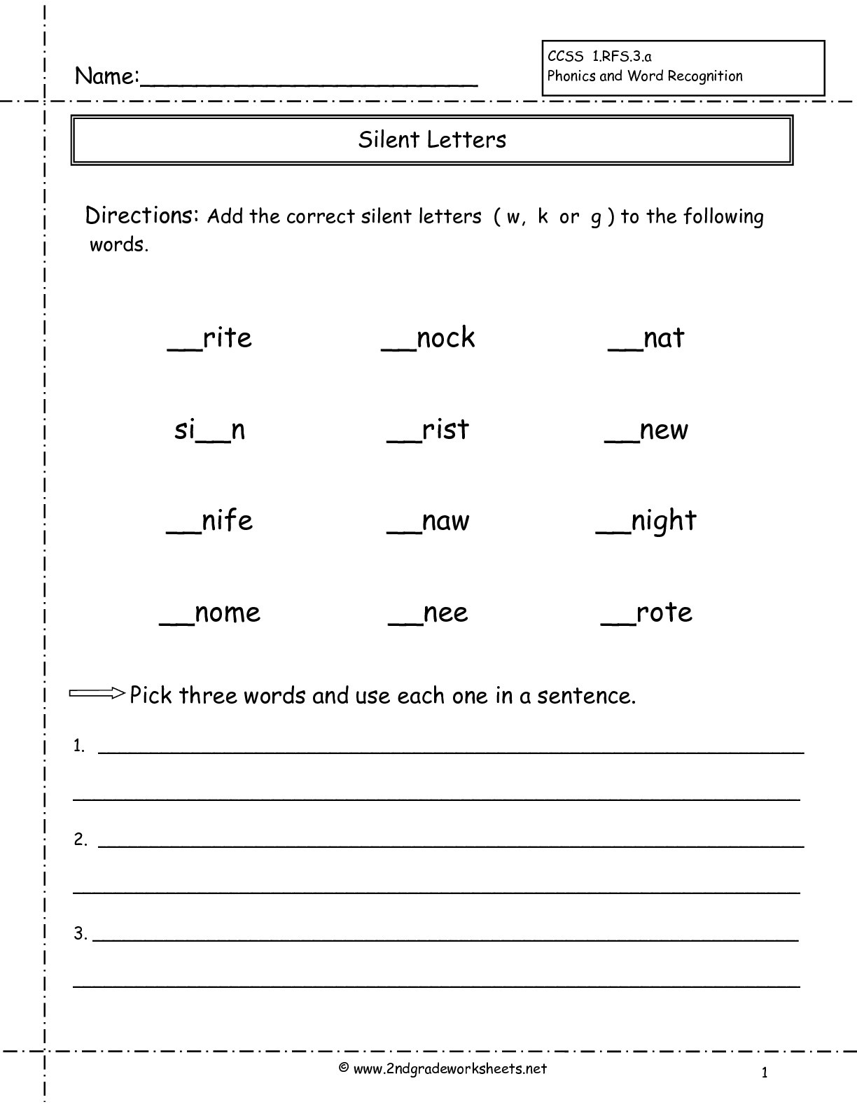 Second Grade Phonics Worksheets And Flashcards - Free Printable Phonics Worksheets For Second Grade