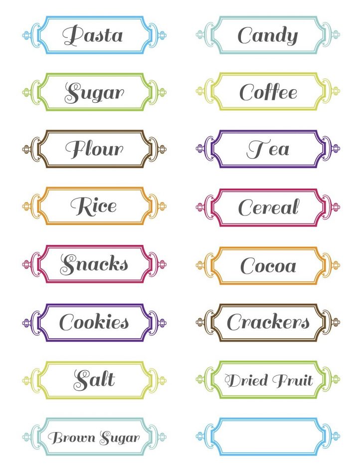 Free Printable From The Kitchen Of Labels