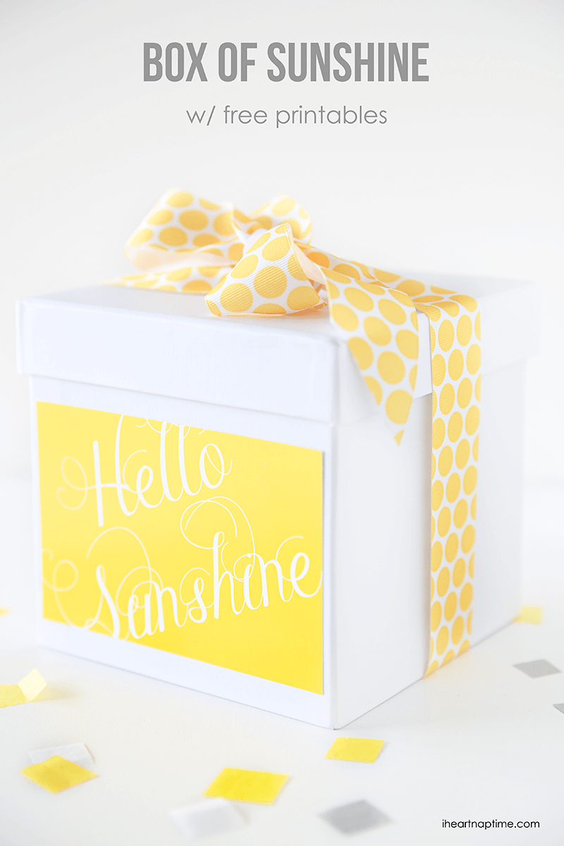 Send A Box Of Sunshine {Free Printables} - Box Of Sunshine Free Printable
