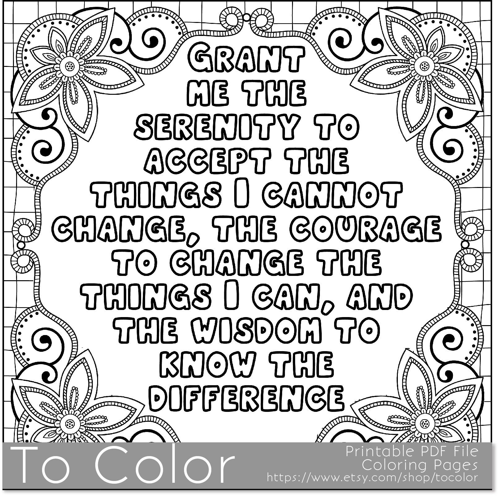 Full Serenity Prayer Printable Printable Templates