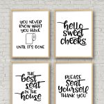 Set Of 4 Printable Bathroom Signs | Crafts Printables | Funny   Free Funny Bathroom Printables