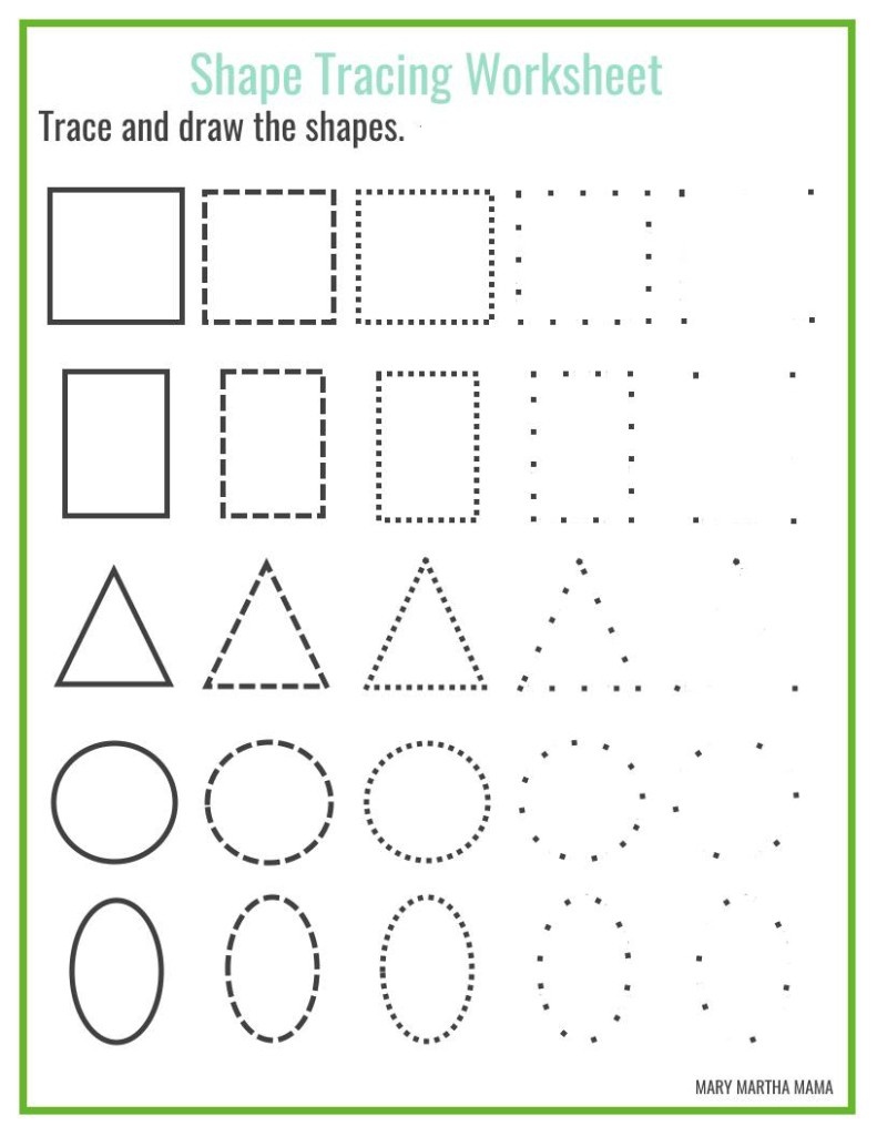 Shapes Worksheets For Preschool [Free Printables] – Mary Martha Mama - Shapes Worksheets Printable Free
