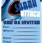 Shark Invitations Free Printable   Shark Invitations Free Printable