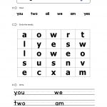 Sight Words Practice Word Search: You, Two, We, All, Am, Yes | A To   Free Printable Sight Word Reading Passages