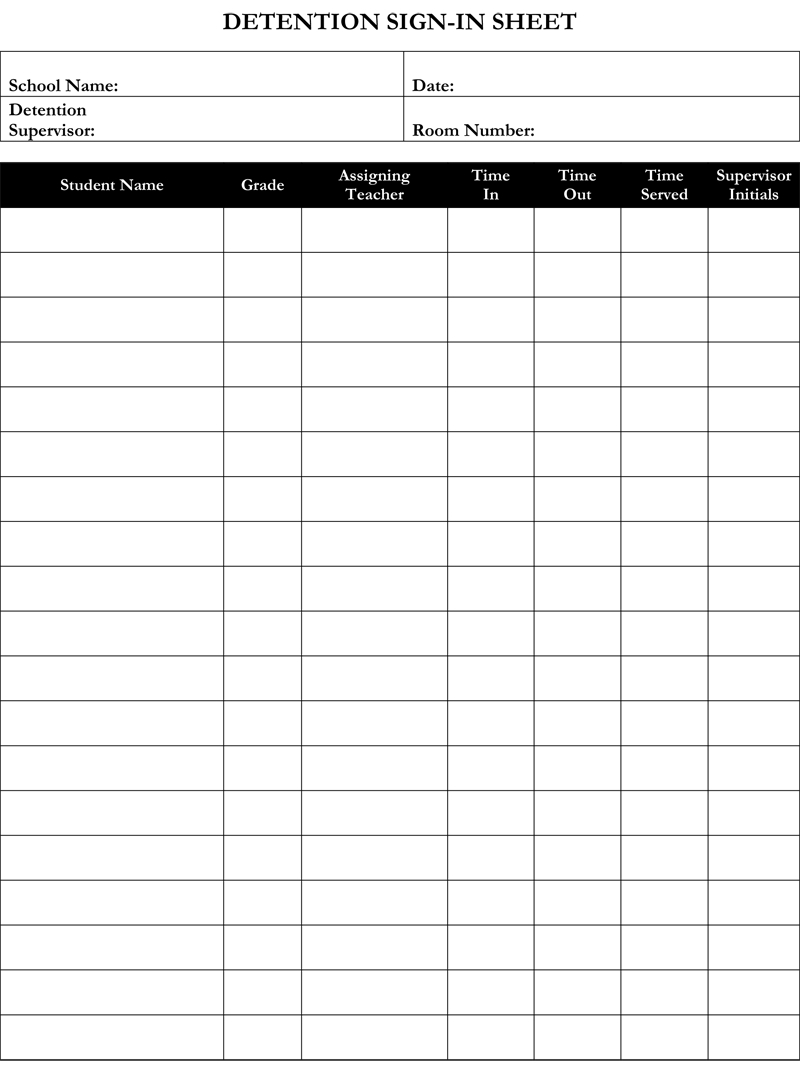 Sign In Sheet Template | 8+ Free Printable Formats - Free Printable Sign In Sheet Template