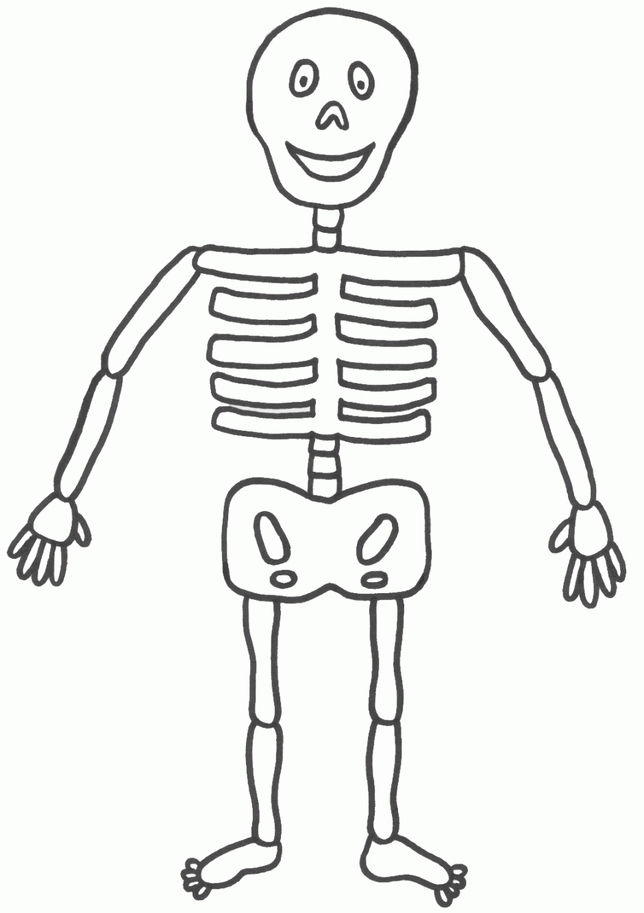 Skeleton Coloring Pages - Free Large Images | Coloring Pages - Free Printable Skeleton Coloring Pages