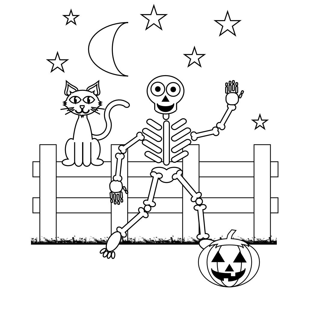 Skeleton Coloring Pages | Halloween | Halloween Coloring Pages - Free Printable Skeleton Coloring Pages