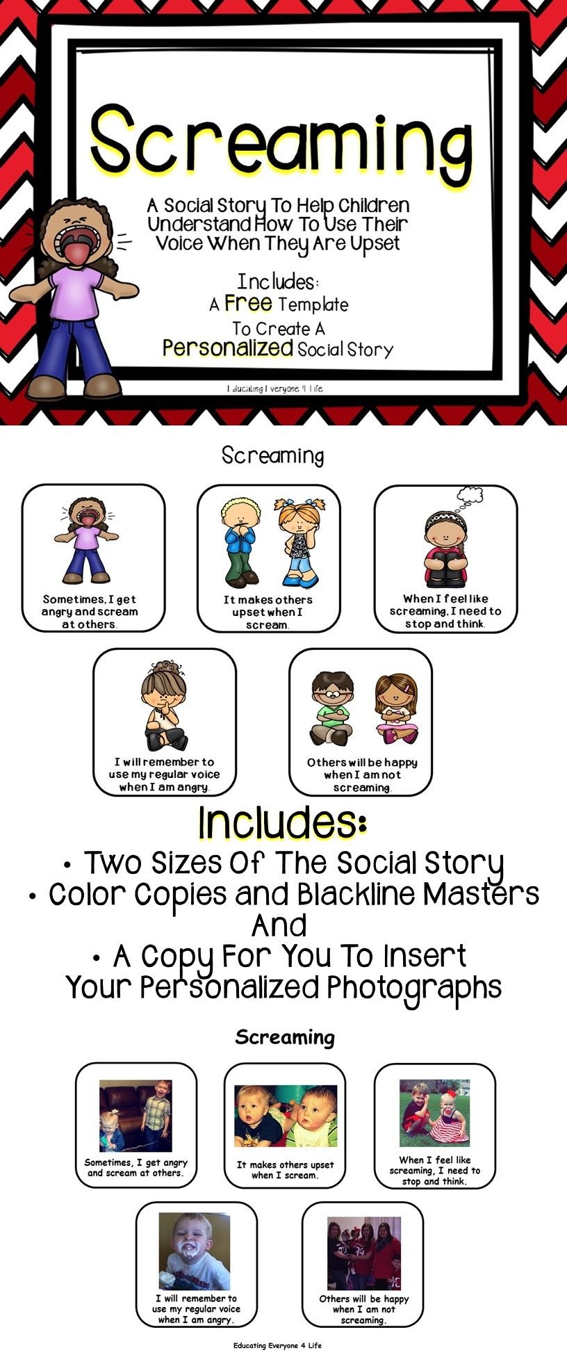 Social Story - Screaming | Preschool Ideas | Social Stories - Free Printable Social Stories For Kids
