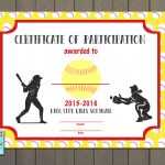 Softball Certificate Templates Free   Tutlin.psstech.co   Free Printable Softball Pictures