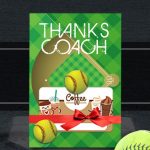 Softball Coach Gift Thank You Card   Free Printable Download   Free Printable Softball Pictures