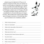 Spanish Worksheets For High School Realistic Free Printable High   Free Printable Spanish Reading Comprehension Worksheets