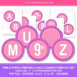 Spell Out Anything With These Free Alphabet Circle Banners From   Free Printable Pink Banner