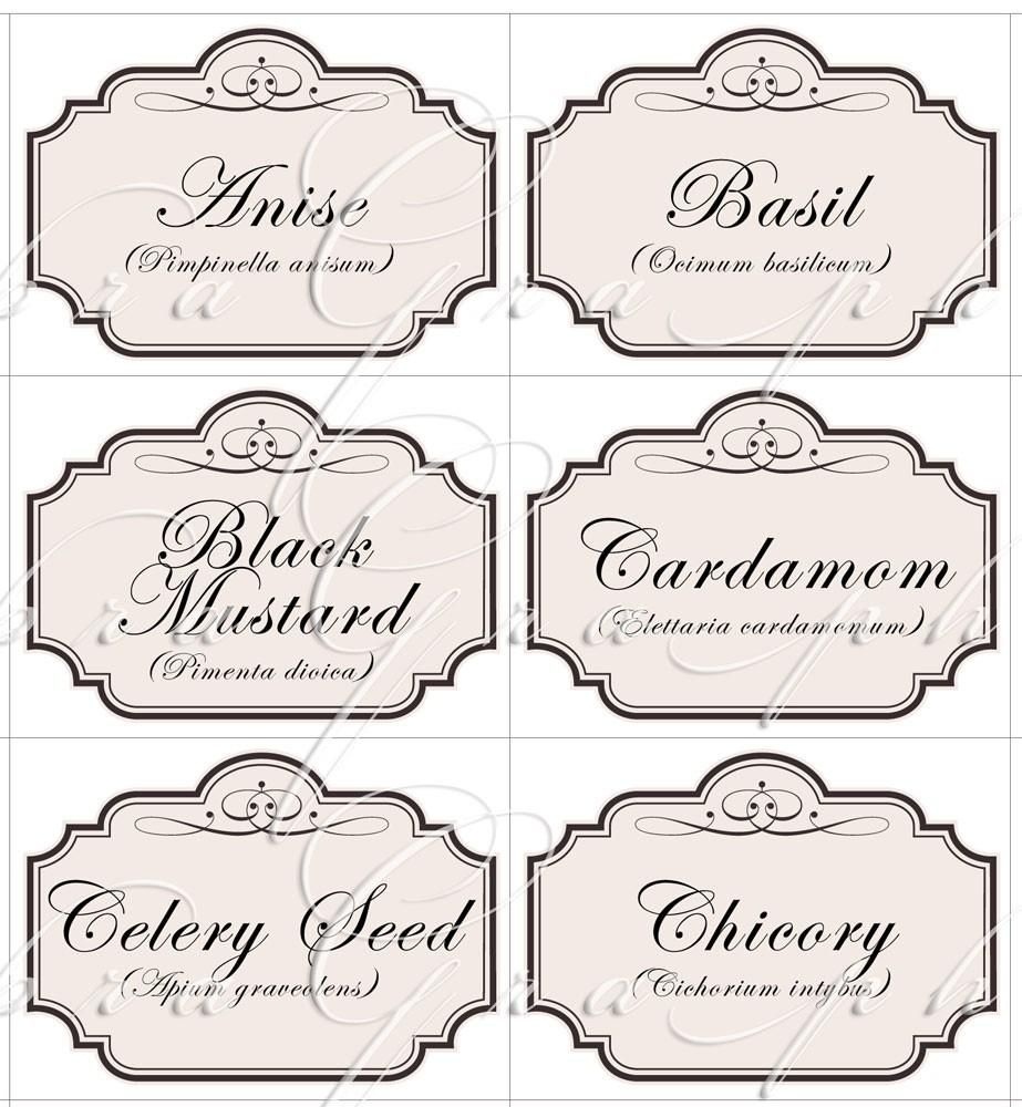 Spice And Herb Labels - Make Labels Similar To These? | Label Me - Free Printable Herb Labels