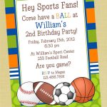 Sports Printable Birthday Invitation, Personalized Sports Birthday   Free Printable Soccer Birthday Invitations