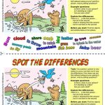 Spot The Differences (3). Bears Fishing Worksheet   Free Esl   Free Printable Spot The Difference Worksheets