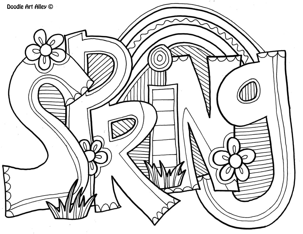 Spring Coloring Pages - Doodle Art Alley - Free Printable Spring Coloring Pages For Adults