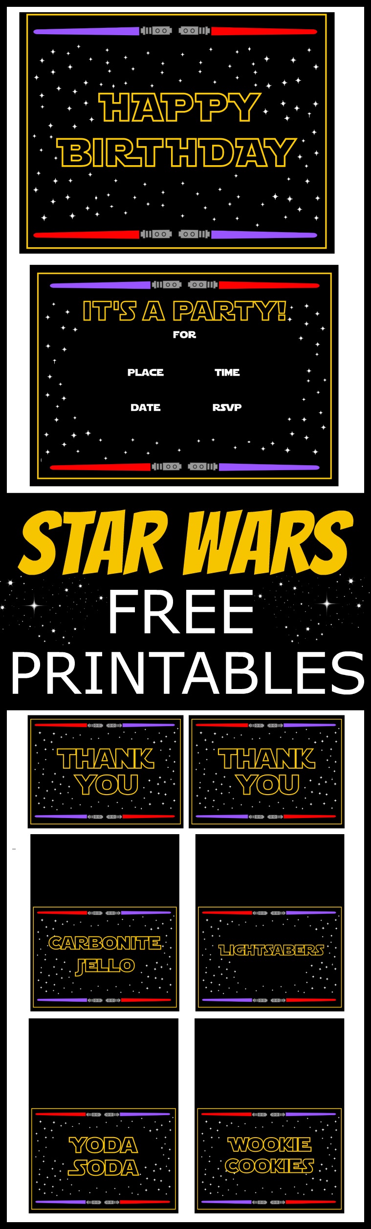 Star Wars Free Printables | Catch My Party - Free Star Wars Party Printables