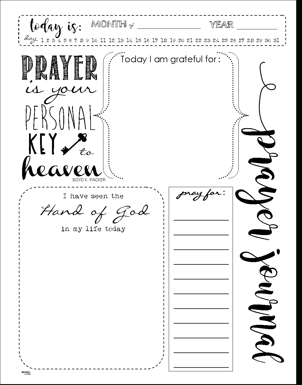 Start A Prayer Journal For More Meaningful Prayers: Free Printables!!! - Free Printable Prayer Journal