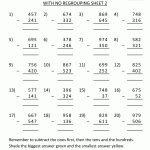 Subtraction With Regrouping Worksheets   Free Printable 3 Digit Subtraction With Regrouping Worksheets