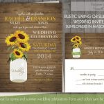 Sunflower Wedding Invitation Set Rustic Sunflower Wedding In   Free Printable Sunflower Wedding Invitation Templates